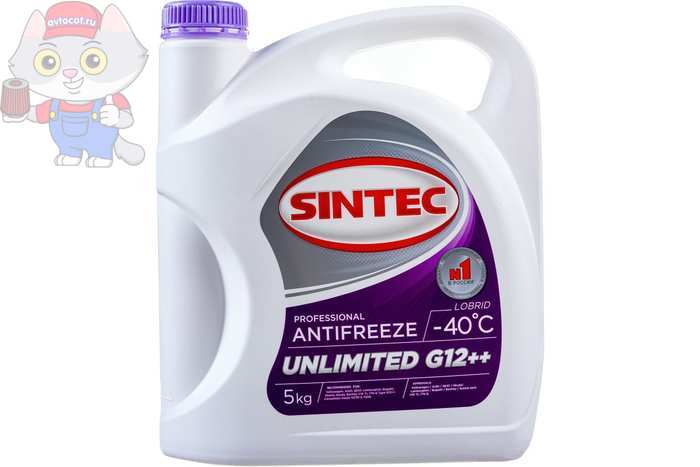 Антифриз SINTEC UNLIMITED G-12 ++ (5 кг) фиолетовый